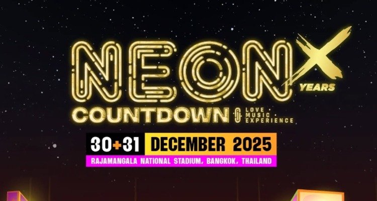Neon Countdown 2025 Banner